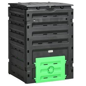 Compost Bin 120 Gallon Lightweight Sturdy with Vents Sliding Doors for Fertile Soil Creation