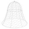 6 Pack Garden Cloches for Plants, 16" x 13" Metal Crop Cage, Plant Cages to Keep Animals Out, White