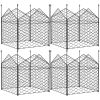 4Pk Black Metal Garden Cloches 12 x 14 Plant Protection Cages Animal Barrier