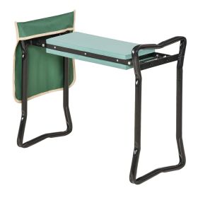 Outsunny Garden Kneeling Bench with 1 Large Side Tool Pouch & Easy Folding Design