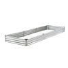 Metal Raised Garden Bed 12x4x1 ft Galvanized Planter Box Silver