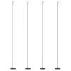 String Light Poles for Outside Hanging, Steel Lighting Stand for Patio Backyard Deck Wedding Party, 8FT, 4 Pack