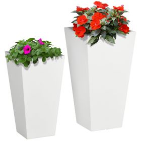 Outsunny Outdoor Planter Set 2-Pack White