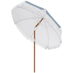 7x7 ft, Stylish Blue Umbrella with Tilt and Vent