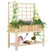 Outsunny Elevated  Wooden Planter Box