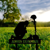 CIFbuy Silhouette Memorial Plaque Outdoor Patriotic Tribute Veterans Garden Decor(TikTok, temu pick-up service)
