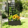 Elevated garden bed, planting box, plant rack, black