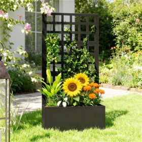 Elevated garden bed, planting box, plant rack, black