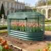 Elevated planting box, green