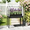 Elevated garden bed, plant bed, planting box (black)