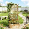 Elevated garden bed, flowerpot box, plant rack, natural