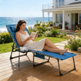 Outdoor lounge chair, sun chair, courtyard chair, Blue