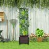Raised Garden Bed Planter - 62.99in Tall with Trellis 4 Lockable Wheels