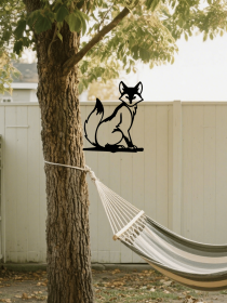 Tree Stump Wall Art Black Iron Animal Silhouette Sign