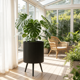 Plant Pot with Stand And Tapered Legs 20 Inch Size Options Available for Home Garden Decor