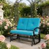 Outdoor chairs, gliding chairs, terrace chairs, rocking chairs, blue