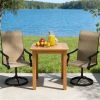 Courtyard chairs, one set of two armchairs, dining chairs, brown