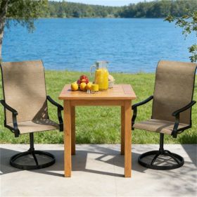 Courtyard chairs, one set of two armchairs, dining chairs, brown