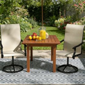 Courtyard chairs, one set of two armchairs, dining chairs, beige