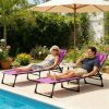 Folding lounge chair, sun chair, outdoor lounge chair, purple