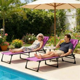 Folding lounge chair, sun chair, outdoor lounge chair, purple