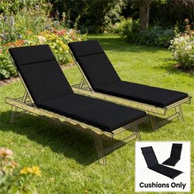 Outdoor lounge chair cushion 2-piece set, cushion, Navy Blue