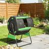 Outdoor composting bin green