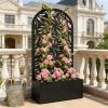 Metal garden bed, plant rack, black