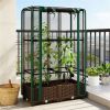 Elevated garden bed with adjustable trellis