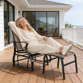Terrace gliding chair, seat, lounge chair, suitable for porch, garden, backyard, seat, brown