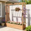 Wooden flowerpot box, plant rack, climbing flower rack, elevated garden bed