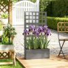 Elevated garden bed, planting box, plant rack, gray