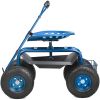 VEVOR Garden Cart Rolling Stool for Planting, 360 Degree Swivel Seat