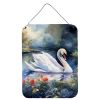 NEW Swan Wall or Door Hanging Prints Aluminum Metal Sign Kitchen Wall Bar Bathroom Plaque Home Decor Front Door Plaque, 12x16, Multicolor