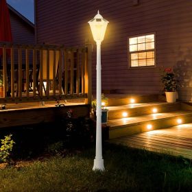 77" Aluminum Outdoor Vintage Street Lamp, Solar