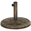 Round Patio Umbrella Base, 26 lbs Resin Outdoor Umbrella Stand Base, Patio Umbrella Stand for 1.3"/1.5"/1.9" Umbrella Poles for Outdoor, Lawn