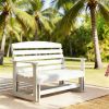 Courtyard chair, glider chair, garden chair, swing chair, white