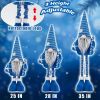 Christmas Gnome Plush Elf Decoration - Standing Xmas Gnome w/Retractable Spring Legs(25''-35'') Handmade Snowflake Hat Hold Candy Cane Gift Box Santa