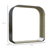 Wood Shed Galvanized Steel Firewood Storage Rack with Rubberized Edge for Safety, 4.7' x 1.4' x 4.7'