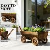 Wooden flowerpot box, mobile garden flowerpot