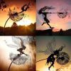 Dandelion Figurine Dancing Fairy Statue Steel Wires
