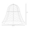 6 Pack Garden Cloches for Plants, 16" x 13" Metal Crop Cage, Plant Cages to Keep Animals Out, White