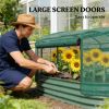 Elevated planting box, green