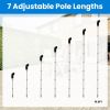 10.5FT Gutter Cleaning Brush With Telescoping Handle Rain Gutter Cleaner Extendable Gutter Cleaning Tool From The Ground with 2 Angled Brushes Anti-sl