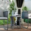 Outsunny 18" Wicker Outdoor Coffee Table Gray