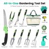 13Pcs Gardening Hand Tools Starter Kit with Garden Bag
