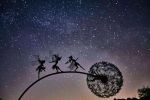 Dandelion Figurine Dancing Fairy Statue Steel Wires