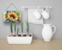 NEW Sunflowers in Watercolor Wall or Door Hanging Prints Aluminum Metal Sign Kitchen Wall Bar Bathroom Plaque Home Decor, 8HX12W, Multicolor