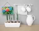 NEW Hydrangeas in Watercolor Wall or Door Hanging Prints Aluminum Metal Sign Kitchen Wall Bar Bathroom Plaque Home Decor, 8HX12W, Multicolor