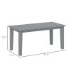 Rectangle Outdoor Coffee Table Gray